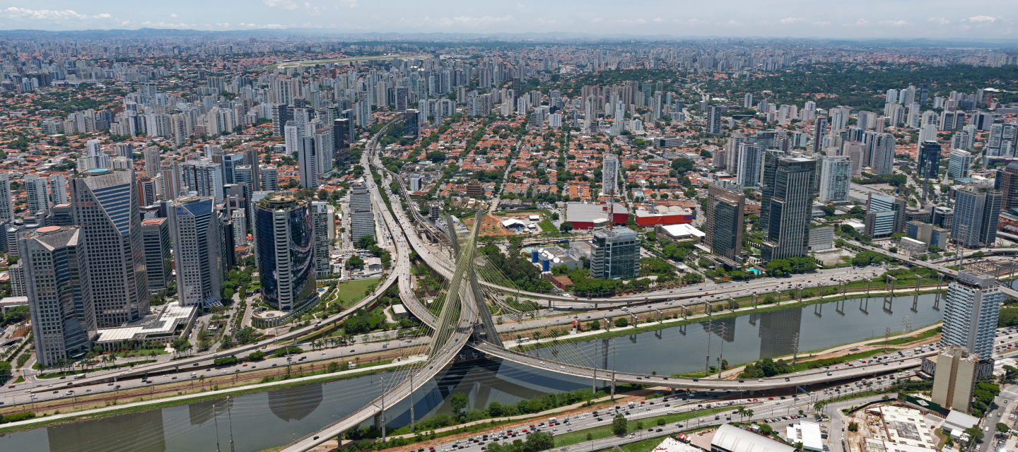 Foto aérea da região
